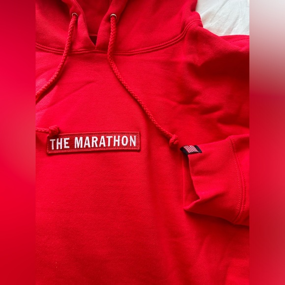 NWT! The Marathon Co Hoodie- Red- Women’s M/Mens S - Picture 3 of 4
